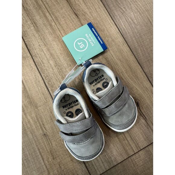 Surprize Stride Rite Baby Boy Gray Chase Sneakers Shoes sz 3 - Picture 3 of 4
